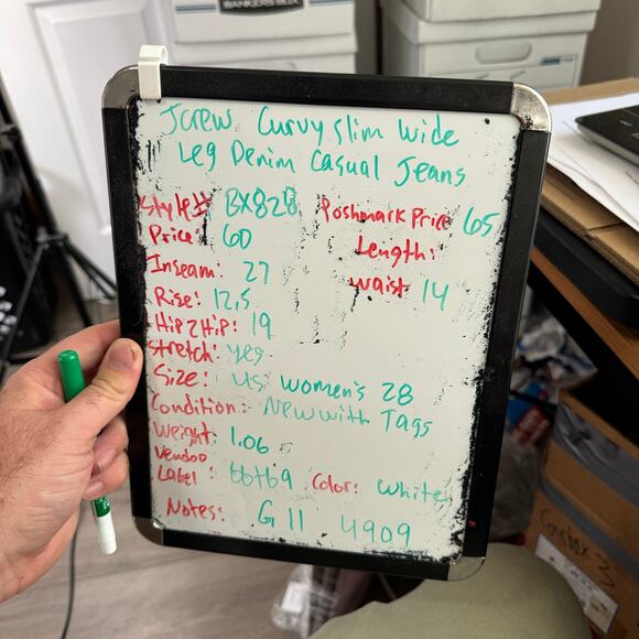 J Crew Curvy Slim Wide Leg Denim Casual Jeans US Women's 28 New - Picture 6 of 6